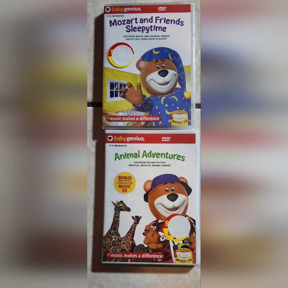 Baby Genius 0-2yrs DVD, set of 2 NWT